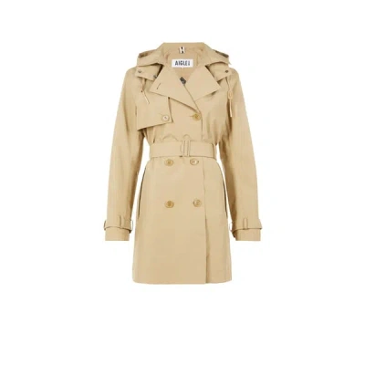 Aigle Trench Court Iconique In Brown