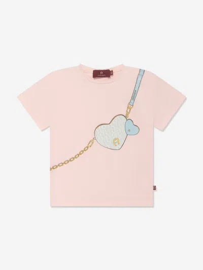 Aigner Babies' Bag-print T-shirt In Pink