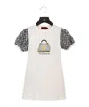 Aigner Short Sleeve Dress In White