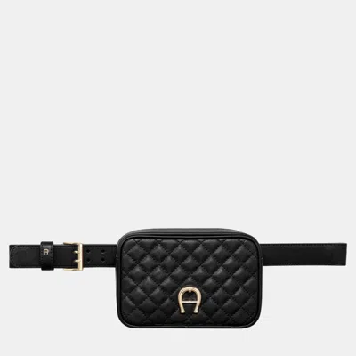 Pre-owned Aigner Black Fashion Coordinates Garda Belt Bag