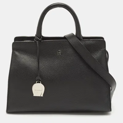 Pre-owned Aigner Black Leather Cybill Tote