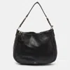 Aigner Black Leather Hobos In Black