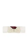 Aigner Bow Logo Headband In White