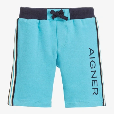 Aigner Babies'  Boys Blue Cotton Jersey Shorts