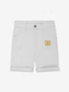 Aigner Boys Logo Badge Poplin Shorts In Grey