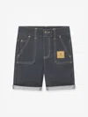 Aigner Logo-appliqué Denim Shorts In Blue