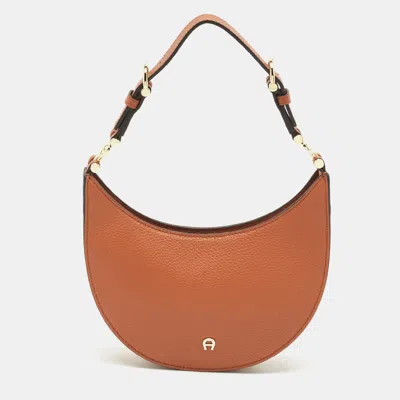 Aigner Brown Leather Delia Hobo