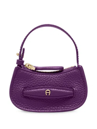 Aigner Cavallo Mini Bag Charm In Purple