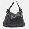 AIGNER CHAIN EMBOSSED LEATHER HOBO