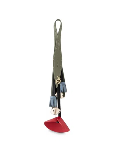 Aigner Ciondollini Flower-charm Tassel Bag Charm In Green