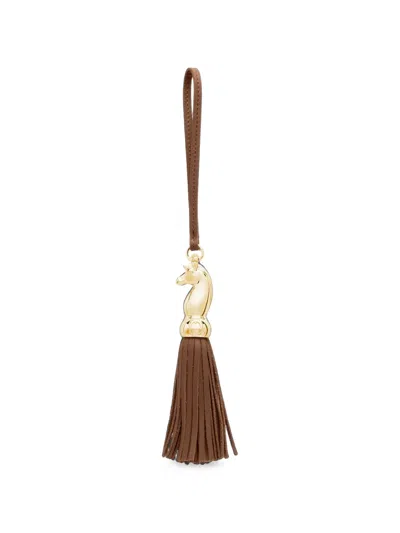Aigner Ciondollini Horse-head Tassel Bag Charm In Brown