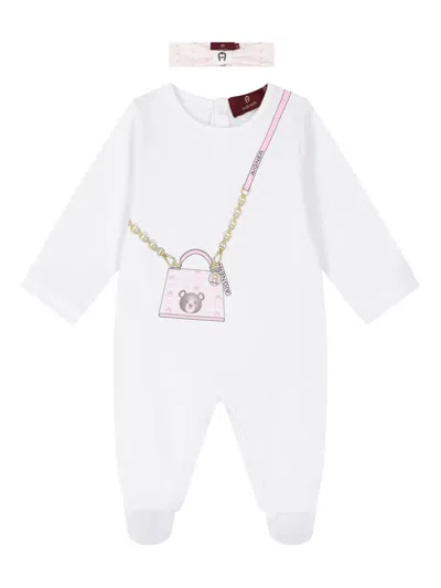 Aigner Cotton Babygrow Set (two Pieces) In Yellow