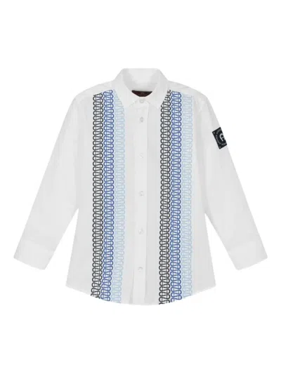Aigner Kids' Cotton Shirt In White