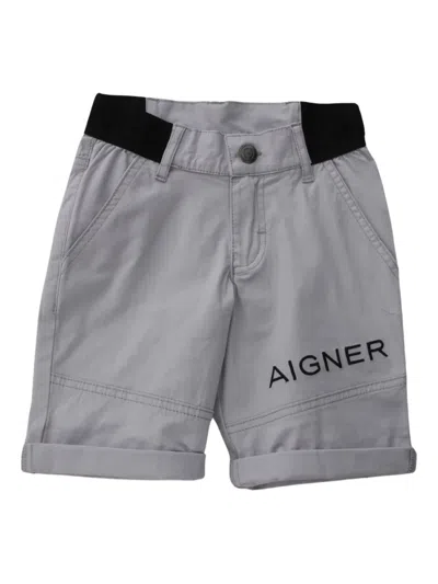 Aigner Babies' Cotton Shorts In Gray
