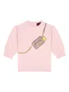 Aigner Cross Body Bag Print Sweatshirt In Pink