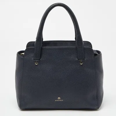 Aigner Cybill Blue Leather Totes Bag