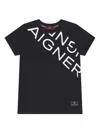 Aigner Diagonal-logo T-shirt In Black