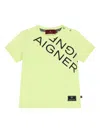 Aigner Diagonal-logo T-shirt In Green