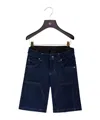 Aigner Double-waistband Denim Shorts In Black