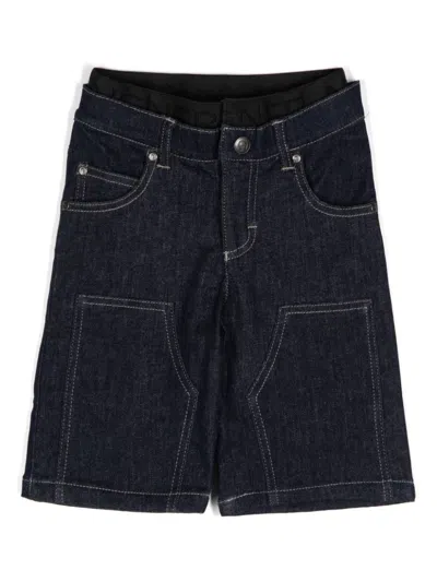 Aigner Kids' Double-waistband Denim Shorts In Blue