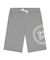 Aigner Printed Jersey Track Shorts In Gray