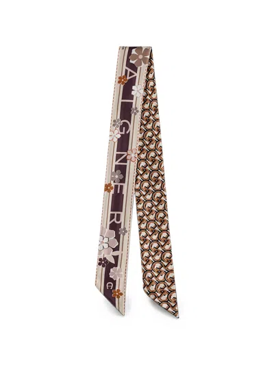 Aigner Floral And Logo-print Bandana In Brown