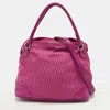 Aigner Fuchsia Signature Canvas And Leather Zip Tote In Pink