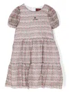 Aigner Geometric-print Tiered Dress In Multicolour