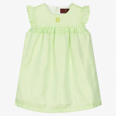 Aigner Babies'  Girls Green Glitter Dress