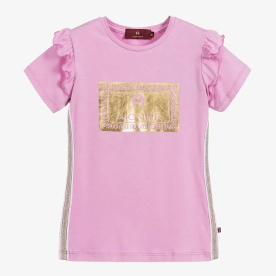 Aigner Kids'  Girls Pink Cotton T-shirt