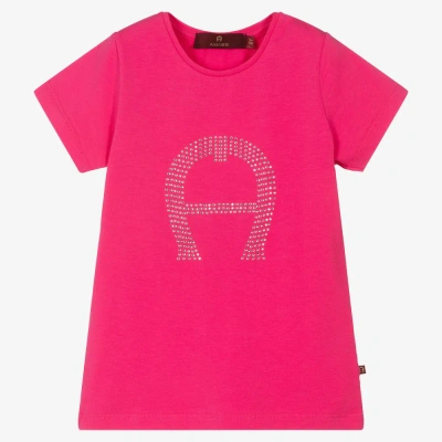 Aigner Kids'  Girls Pink Cotton T-shirt