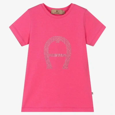 Aigner Kids'  Girls Pink Cotton T-shirt