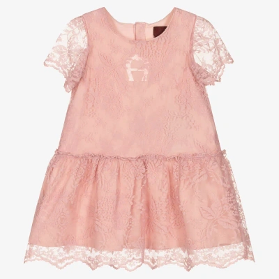 Aigner Babies'  Girls Pink Lace Dress