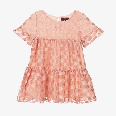 Aigner Kids'  Girls Pink Polka Dot Tulle Dress