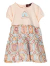 Aigner Graphic-print Short-sleeve Dress In Pink