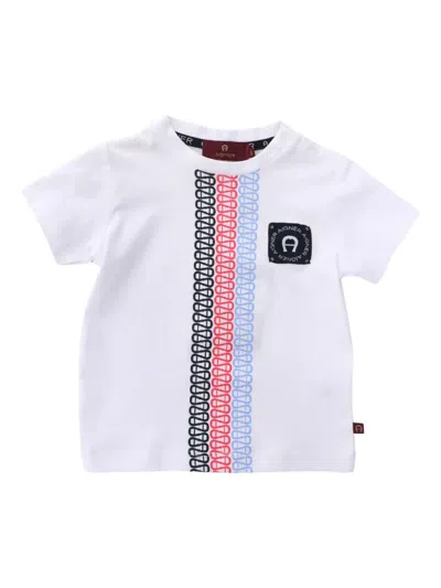 Aigner Babies' Graphic Print Short-sleeve T-shirt In White