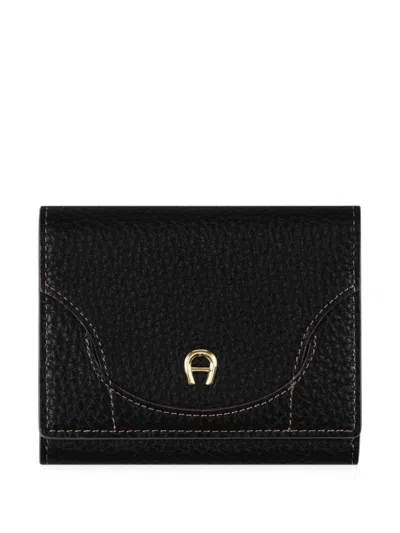 Aigner Hazel Leather Wallet In Black
