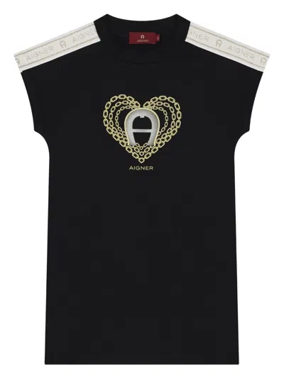 Aigner Kids' Heart Chain-detail Dress