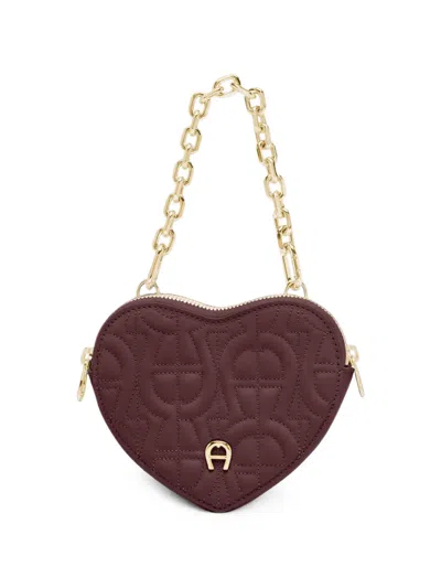 Aigner Heart Mini Bag In Red