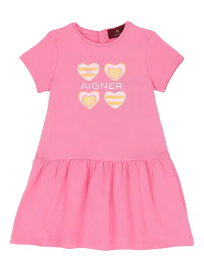 Aigner Babies' Heart-print A-line Dress