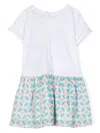 Aigner Heart-print Short-sleeve Dress In White