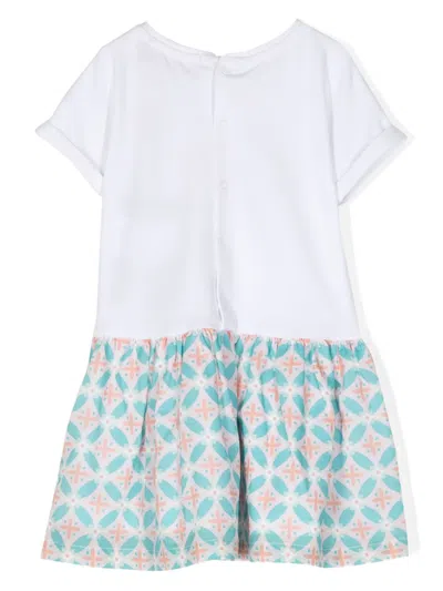 Aigner Babies' Heart-print Short-sleeve Dress In White