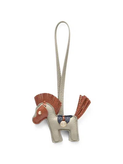 Aigner Horse-shape Fringed Bag Charm In Multi