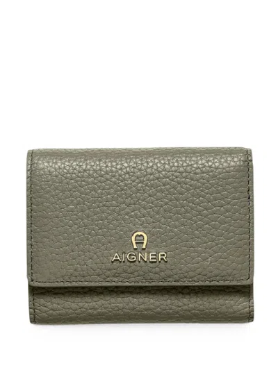 Aigner Ivy Grained Wallet In Green