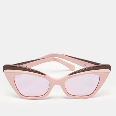 Aigner Karen Walker Pink /purple Mirror Babou Cat Eye Sunglasses