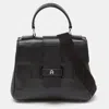 AIGNER LEATHER TOP HANDLE BAG