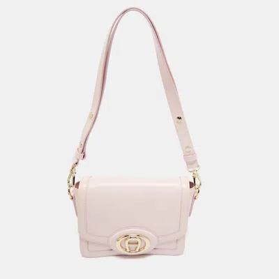Pre-owned Aigner Light Pink Leather Luisa Shoulder Bag