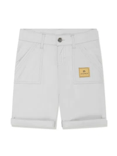 AIGNER LOGO贴花棉短裤