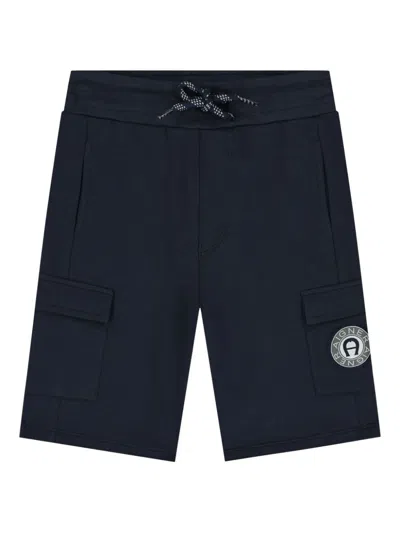 Aigner Kids' Logo-appliqué Shorts In 776