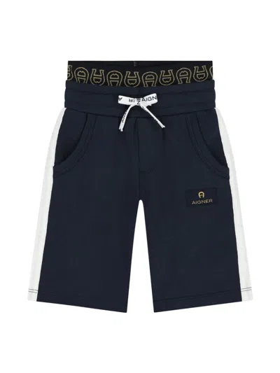 Aigner Babies' Logo-appliqué Shorts In Blue